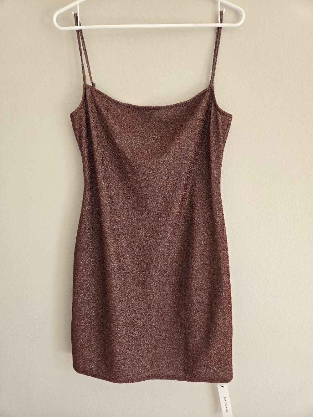Reformation Kitty Metallic Body-Con Minidress Chocolate Sparkle size XL